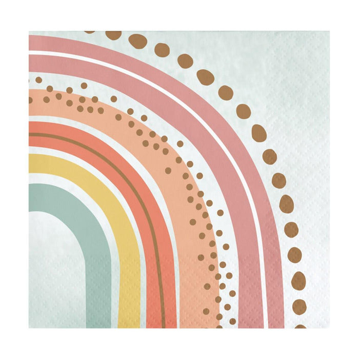 Boho Rainbow Beverage Napkins | 16ct