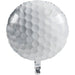 An inflated 18-inch Golf Ball Mylar Balloon.