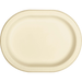 A 12-Inch Ivory Oval Platter. Comes in a pack of 8.