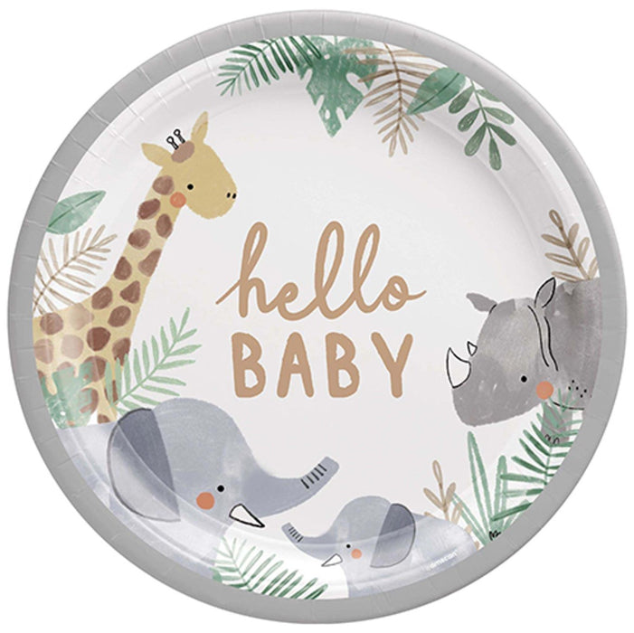 Hello Baby Jungle Dinner Plates 10.5" | 8ct