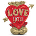 A 46 inch Valentine's Day Love You Heart Airloonz Balloon.