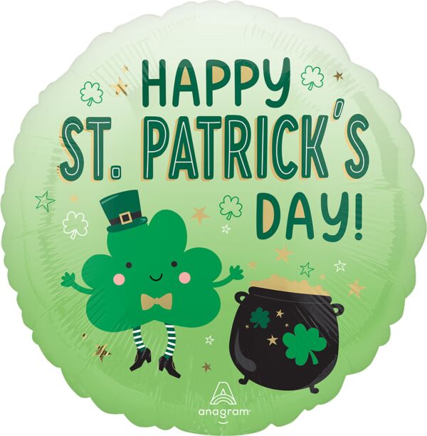 St Patrick's Day Lucky Charm Mylar Balloon 18" | 1 ct