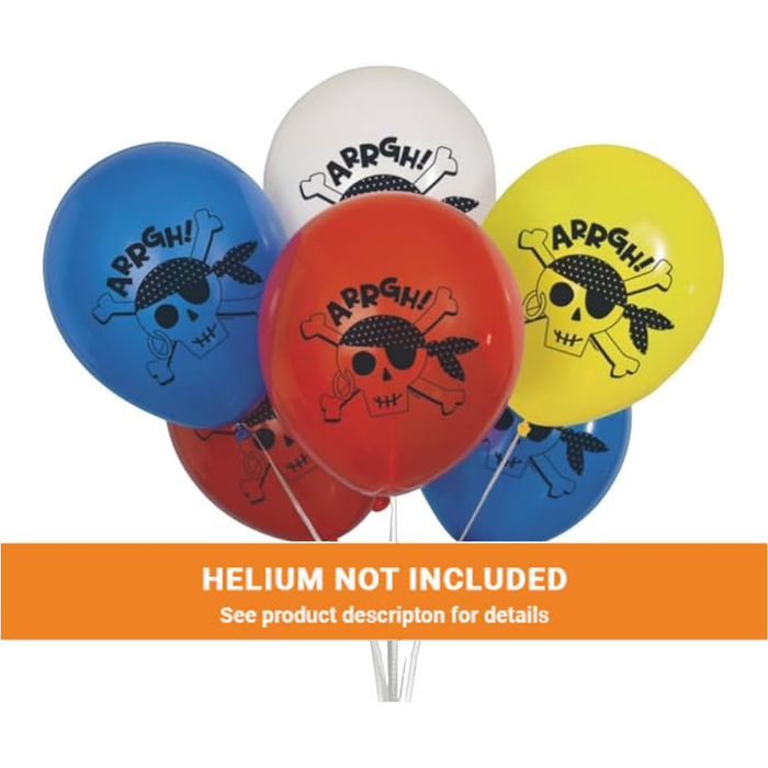 12" Ahoy Pirate Latex Balloon Pack | 8 ct