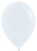 Single inflated 18-inch white latex balloon