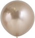 Single inflated 24-inch Reflex Champagne color latex balloon