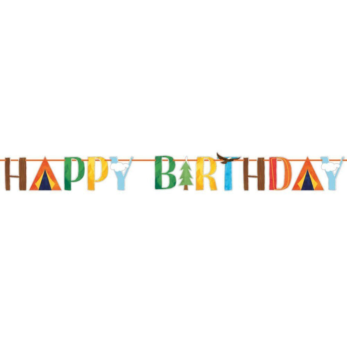 Outdoor Adventure Happy Birthday Banner | 1ct