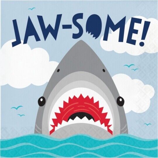 Shark Party Lunch Napkins | 16ct