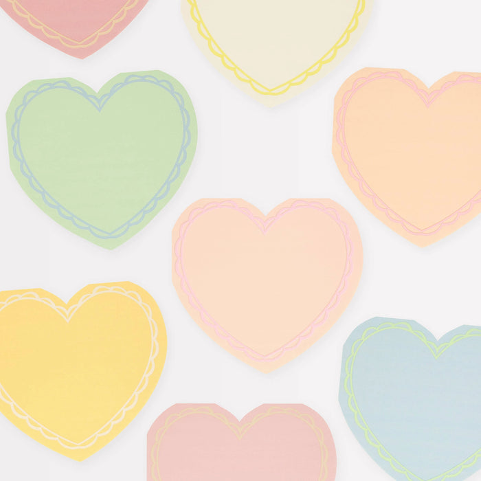 Valentine's  Pastel Heart Lunch Napkins | 16 ct