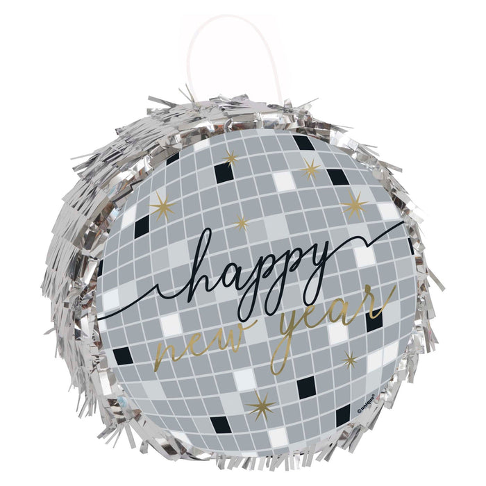 New Year's Disco Ball Mini Piñata 7" x 6.5" | 1 ct