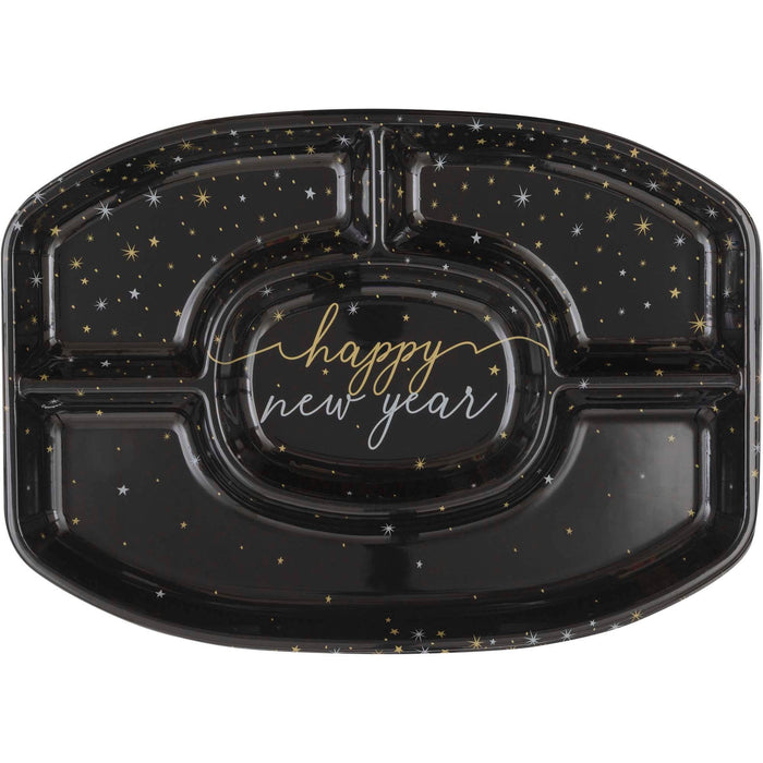 New Year's Disco Plastic Chip and Dip Platter | 1 Ct