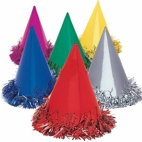 Fringe Foil Hats Assortment | 6ct