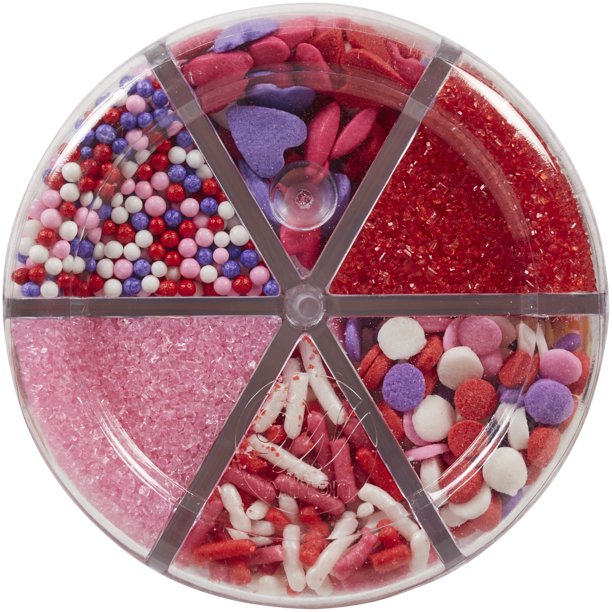 Valentine Sprinkles 6 cell mix 6.6oz. | 1 ct