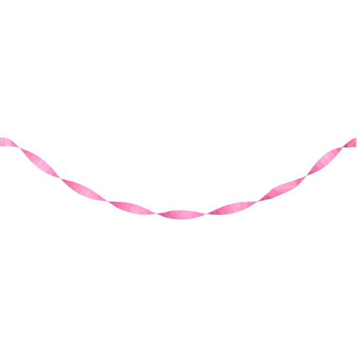 Candy Pink Crepe Paper Streamer 81ft  | 1ct