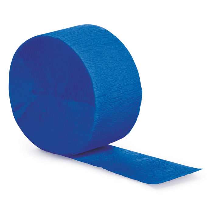 Cobalt Crepe Paper Streamer 81ft  | 1ct