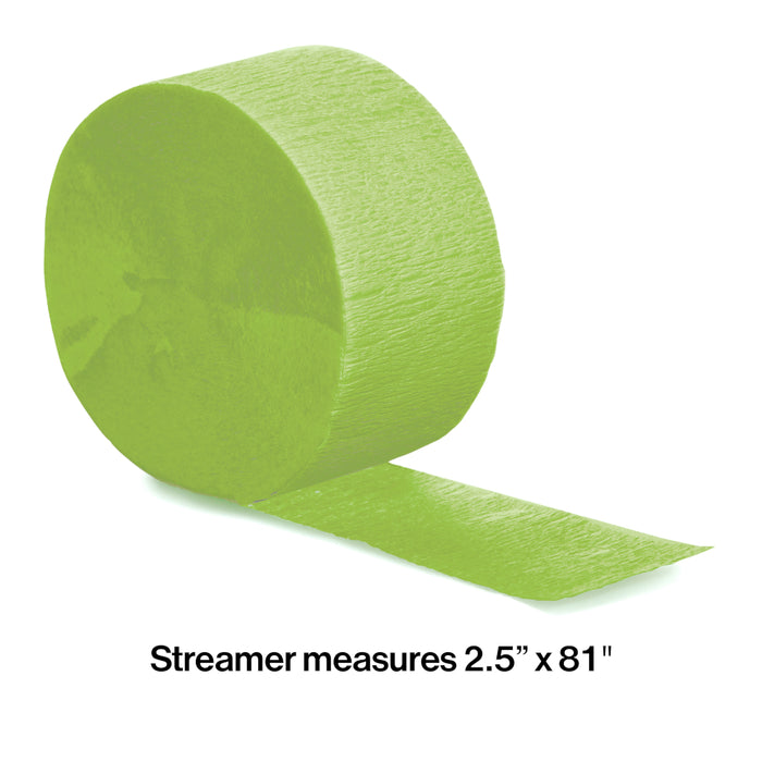 Fresh Lime Crepe Paper Streamer 81ft  | 1ct