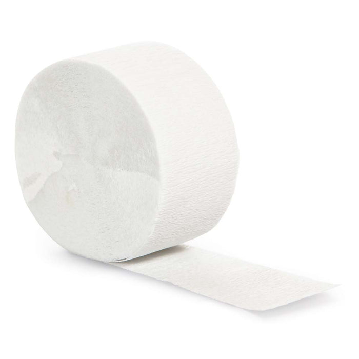 White Crepe Paper Streamer 81ft  | 1ct