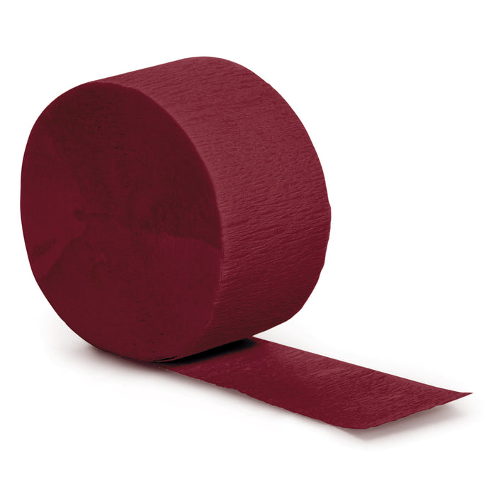 Burgundy Crepe Paper Streamer 81ft  | 1ct