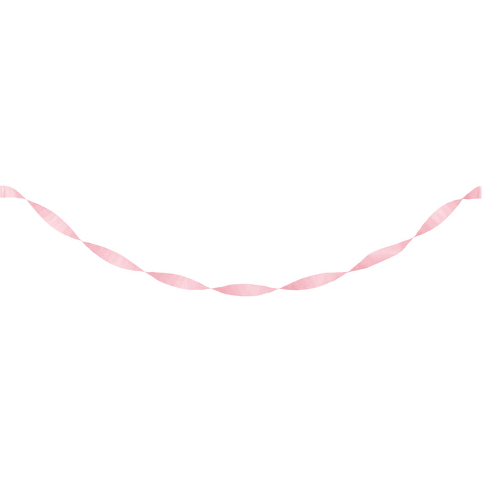 Classic Pink Crepe Paper Streamer 81ft  | 1ct