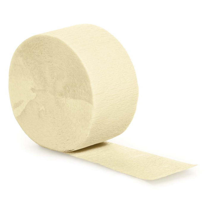 Ivory Crepe Paper Streamer 81ft  | 1ct