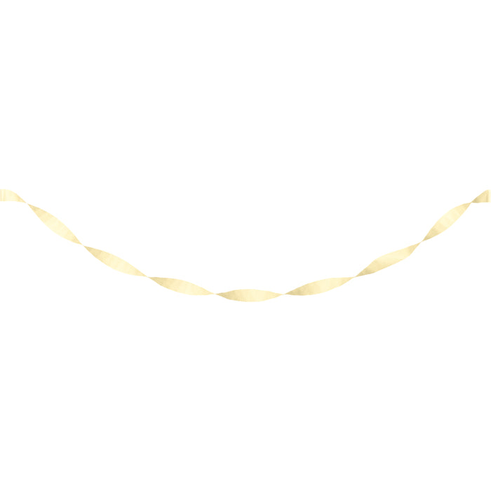 Ivory Crepe Paper Streamer 81ft  | 1ct