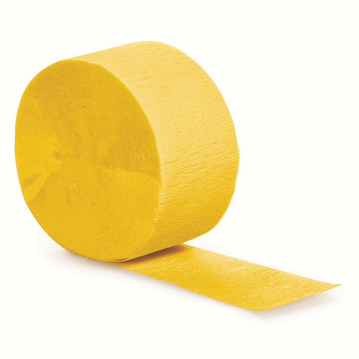 School Bus Yellow Crepe Paper Streamer 81ft  | 1ct