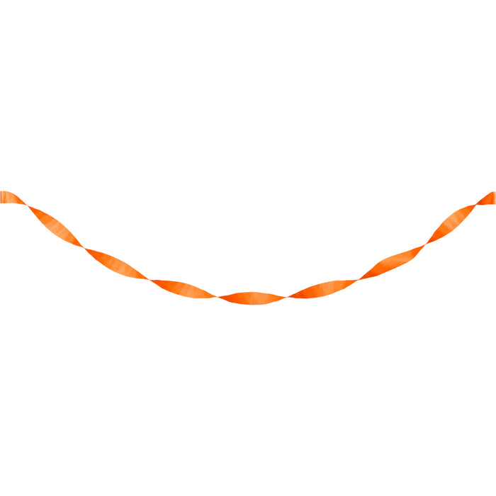 Sunkissed Orange Crepe Paper Streamer 81ft  | 1ct