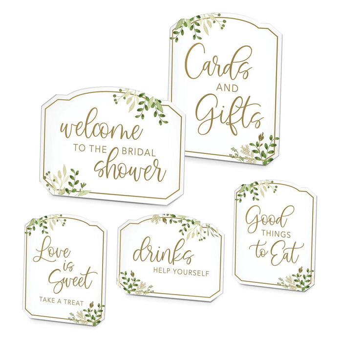 Botanical Greenery Bridal Shower Sign Set 5pk | 1ct