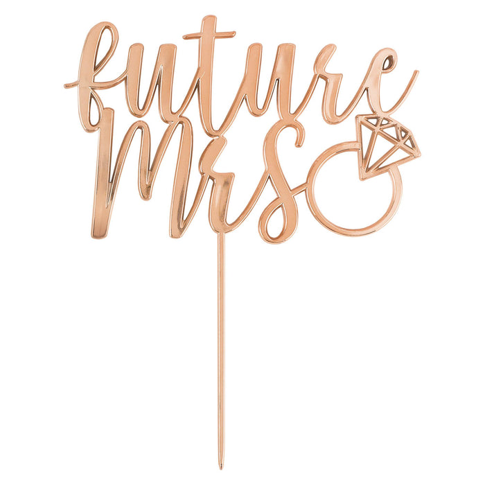 Rose Gold Future Mrs. Cake Topper | 1ct