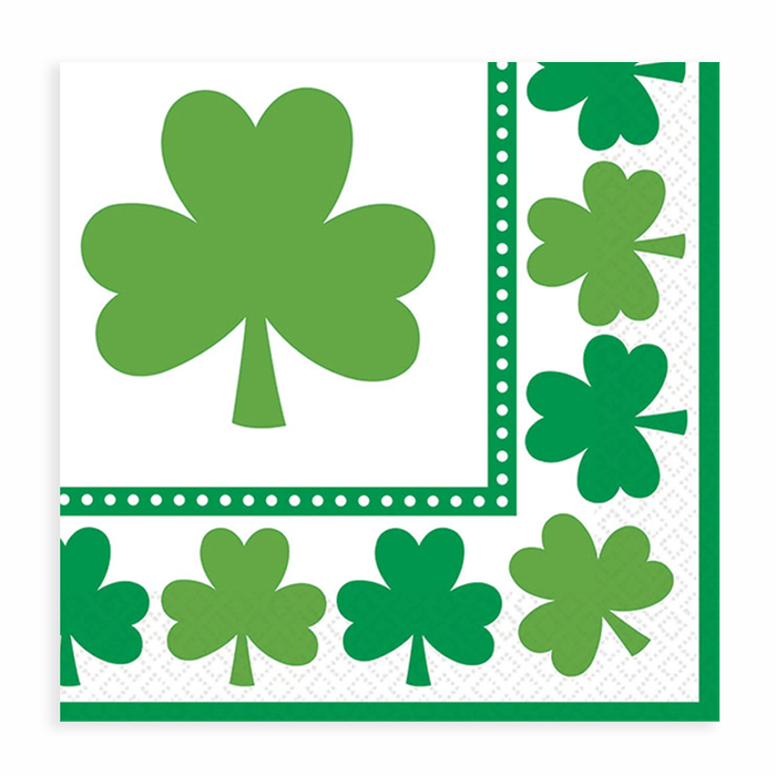 Lucky Shamrocks Luncheon Napkins 6.5" | 16ct