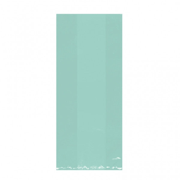 Robin's Egg Blue Cellophane Bags, Large | 25 ct