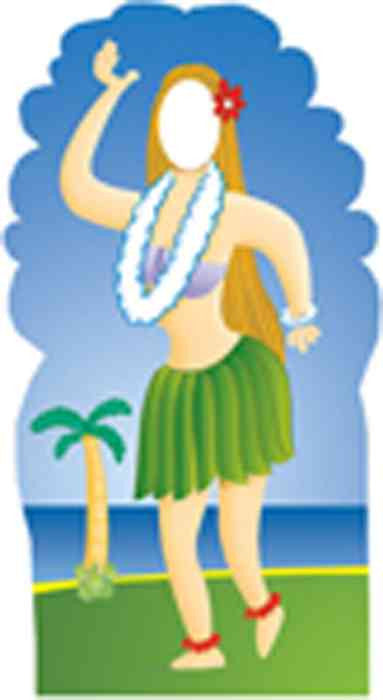 Hula Girl Lifesize Stand-In