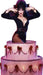 Elvira in Cake Lifesize Standup