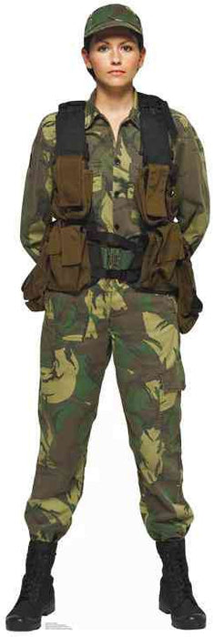 Female U.S. Soldier Lifesize Standup