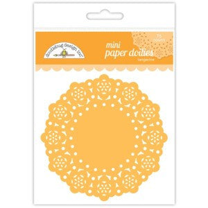 Tangerine Mini Doilies 3'' | 75 ct