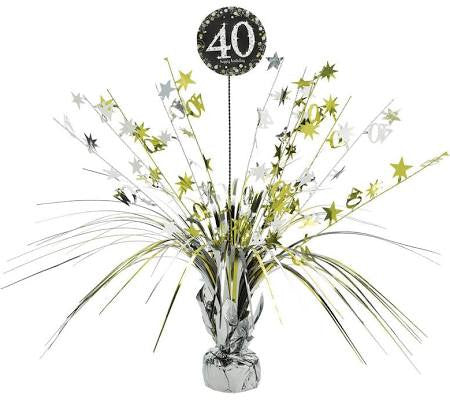 Sparkling Celebration 40th Birthday Foil Spray Centerpiece | 1 ct