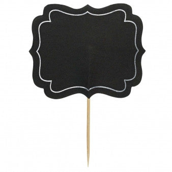 Black Chalkboard Picks | 24 ct