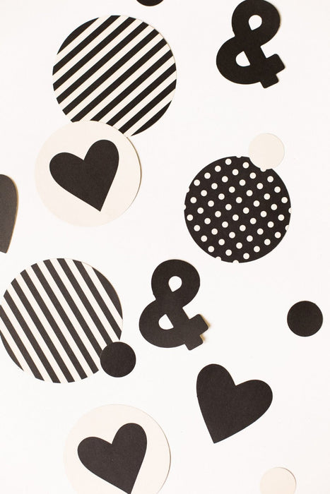 Black and White Confetti | 100 ct