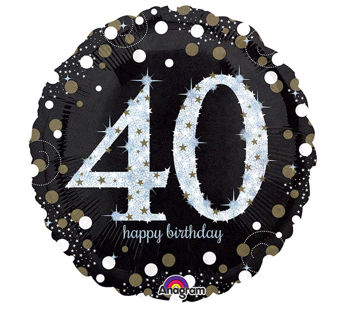 Sparkling 40 Mylar Balloon, 18'' | 1ct