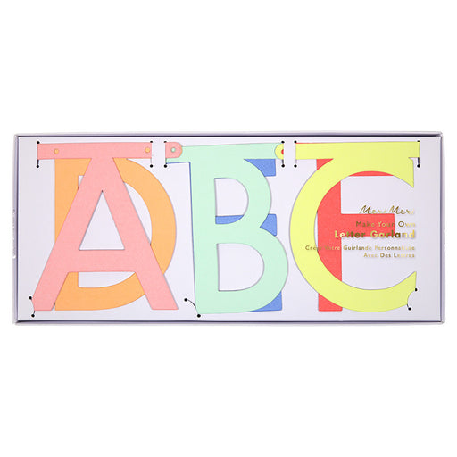 Multicolored Glitter Letter Garland Kit