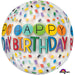 Rainbow Birthday Orbz Balloon | 1 ct