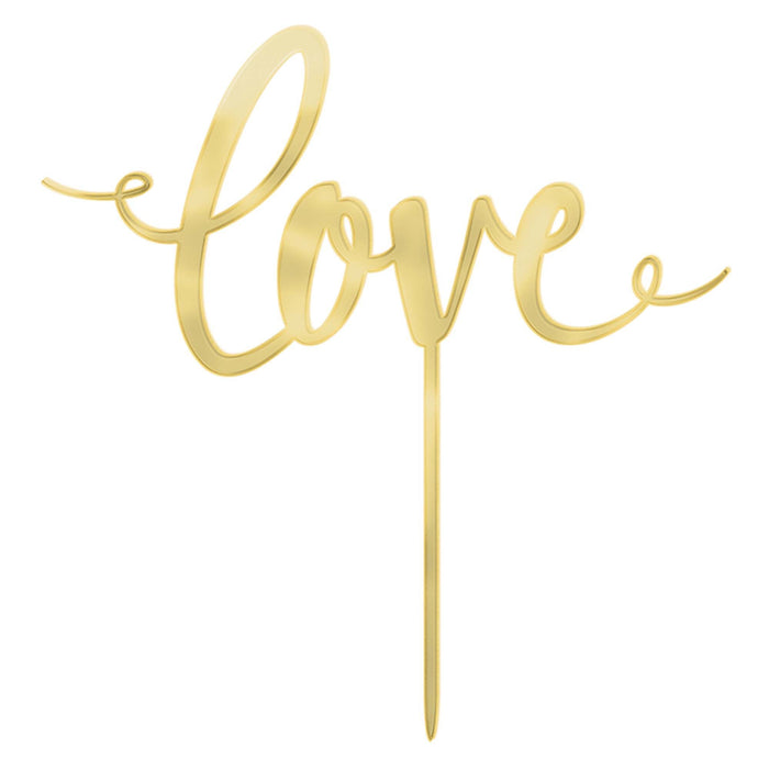 Gold Love Cake Topper | 1 ct