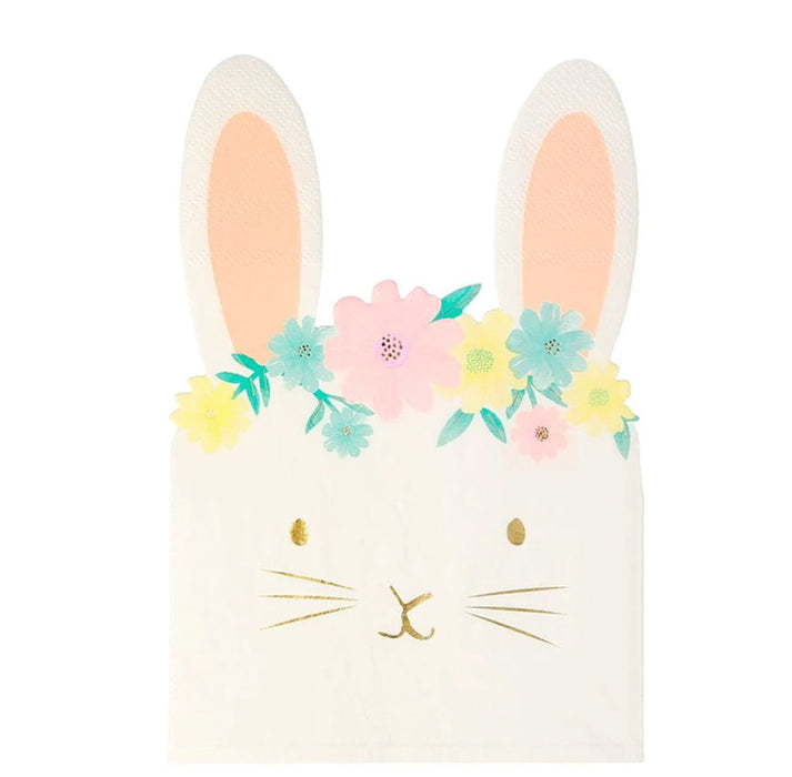 Floral Bunny Napkins | 16 ct