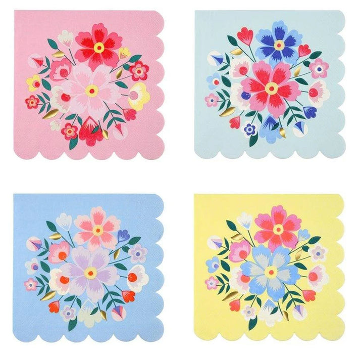 Bright Floral Large Napkins 6.5" | 16 ct