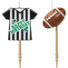 Football Birthday Candle Picks 6ct