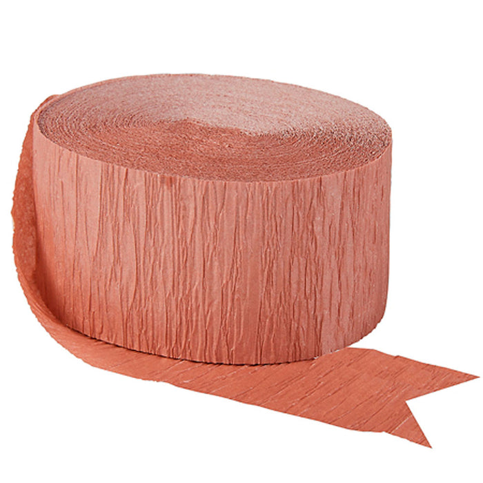 Rose Gold Crepe Paper Streamer | 81'