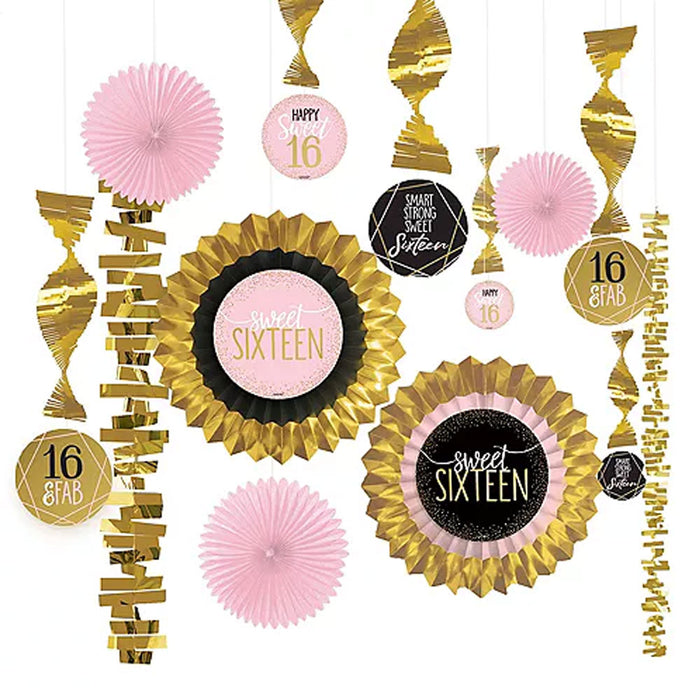 Sweet Sixteen Hanging Decorating Kit | 1ct