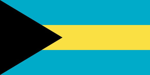 Bahamas Flag with Stick | 4" x 6"