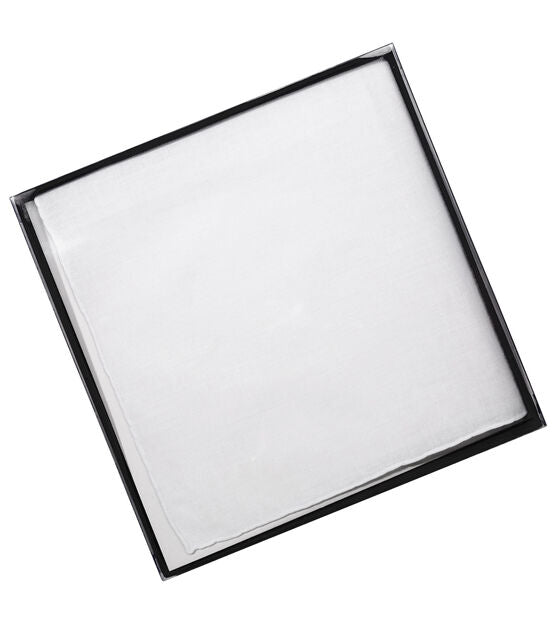 Men's Plain White Hankie 13" | 1 ct