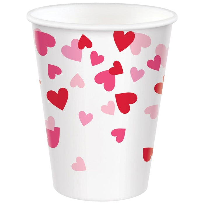 Valentine's Cross My Heart Paper Cups, 9oz  | 1 ct