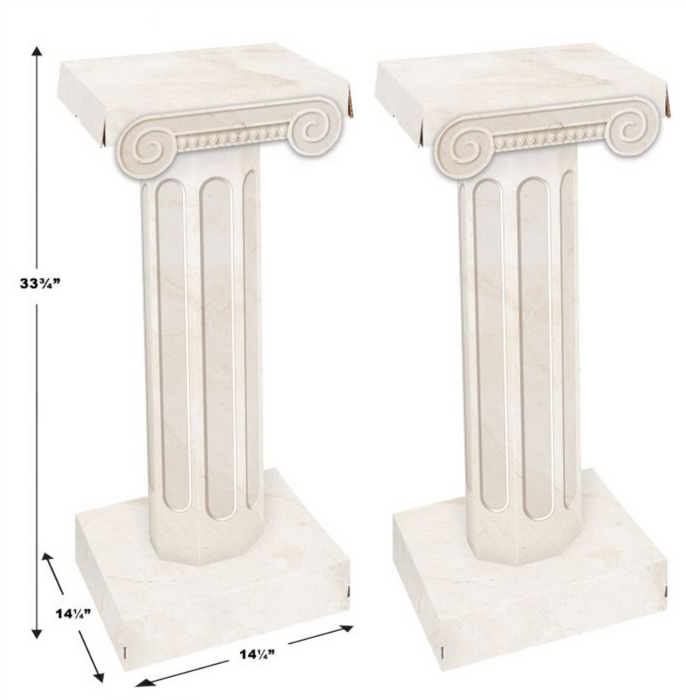 3D Cardboard Italian Column Props 33 3/4" | 2ct